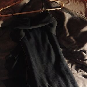 Betsy & Adam Black Off-Shoulder Evening Dress